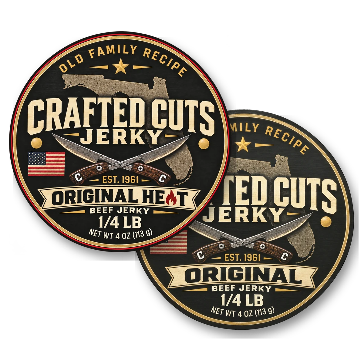Try Both Sampler: a 1/4 lb Original Heat and a 1/4 lb Original (Non-Spicy)